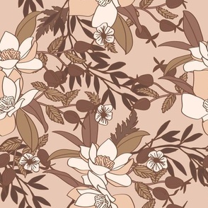 Jasmine and Rosehip Boho Floral Muted