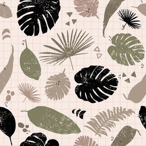 Boho Tropical Leaves