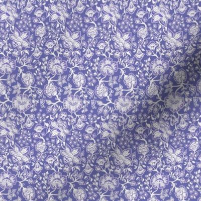 Jacobean Lace on Periwinkle 2x4.5