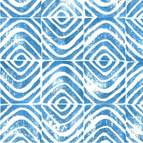 Blue stamp waves