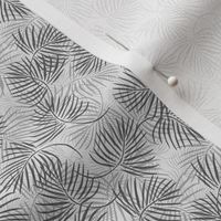 GREY PALM LEAVES WHITE 4