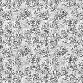 GREY PALM LEAVES WHITE 8