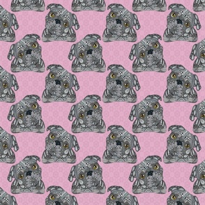 BLACK PUGS PINK 16