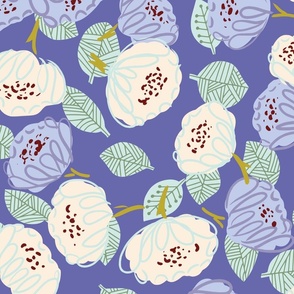 Color of the year 2022 fresh flower pattern - big scale