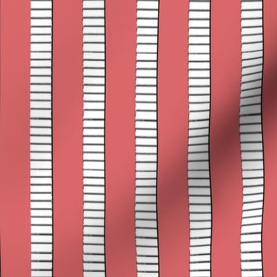 stairway stripe simple red
