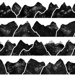 (large ) Black and white mountains I