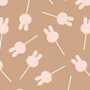 bunny suckers - easter candy lollipops - warm neutrals - LAD22