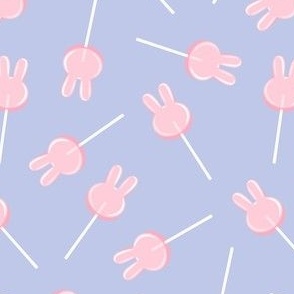 bunny suckers - easter candy lollipops - pink/purple - LAD22
