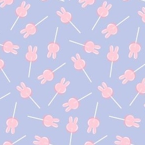 (small scale) bunny suckers - easter candy lollipops - pink/purple - LAD22