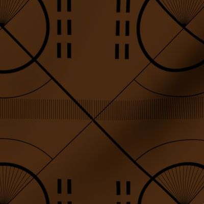 African Geometries- Dark Brown (M)