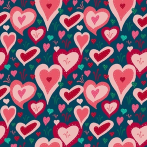 Heart Pattern with Dots - small