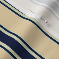 Navy Stripes on Sand Small