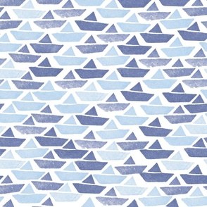 Paper boat blockprinting