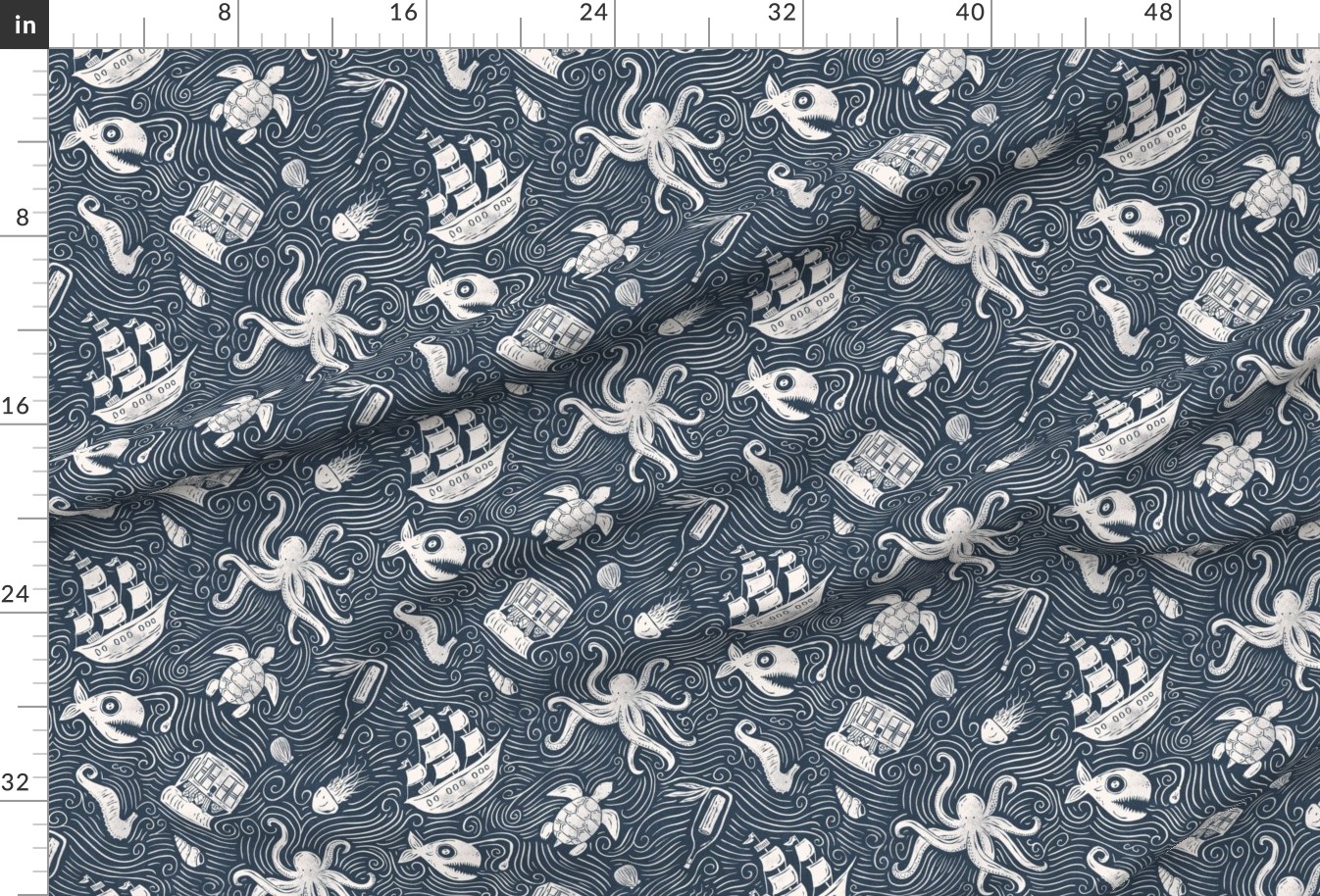 Spoonflower Fabric - Alaskan Adventure Blue Alaska Bear Moose Fishing  Camping Printed on Polartec(R) Fleece Fabric by The Yard - Sewing Blankets