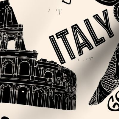 Italy Adventure Block Print-large scale