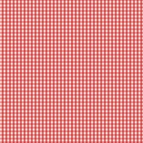 gingham ultra small bright red