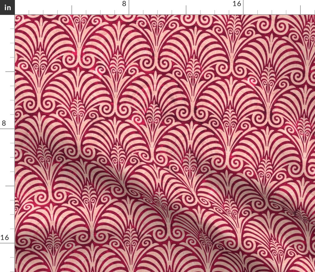 Damask block print pattern