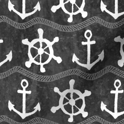 Anchor's Away Adventure Block Print