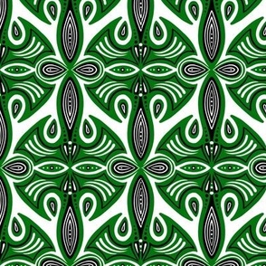 Green Damask Tiles 4