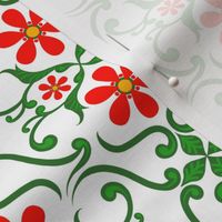 Daisy Red Floral Tile