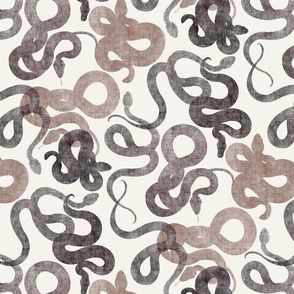 Slithering Snakes - neutral taupe 