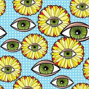 Human eye in flower