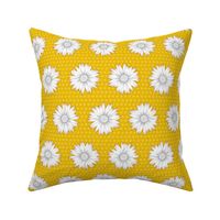 Polka Dot Daisies Yellow/Orange