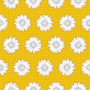 Polka Dot Daisies Yellow/Orange
