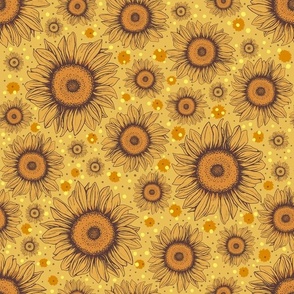 Sunflowers in Brown