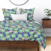 Retro flower pattern – big scale - Pantone of the year