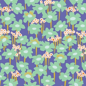 Retro flower pattern – medium scale - Pantone of the year