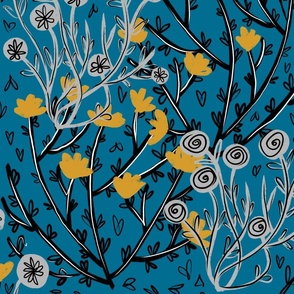  Flowering Bush - Blue