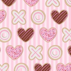 Pink Valentine Cookie Stripe Small