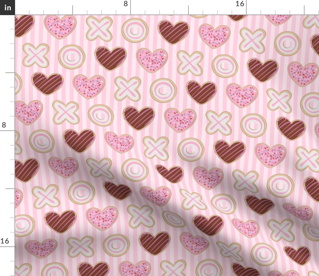 Pink Valentine Cookie Stripe Small