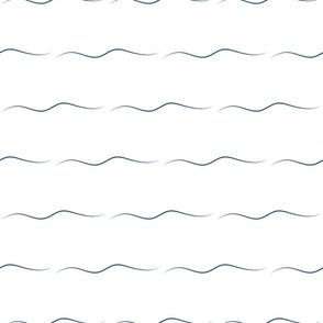 Waves in blue on white-medium
