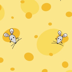 Funny Mice with Cheese-xl