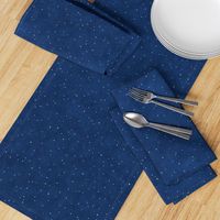 Indigo Blue Sky with Snow (xl scale) | Coordinate fabric to go with the Forest Cranes pattern in indigo blue and white, snow flakes, sky fabric, dots.