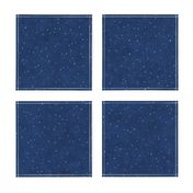 Indigo Blue Sky with Snow (xl scale) | Coordinate fabric to go with the Forest Cranes pattern in indigo blue and white, snow flakes, sky fabric, dots.