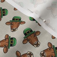 St Patrick's Day cow - brown / tan - LAD22