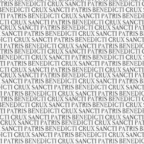 Benedict Latin White Crux Sancti Patris Benedicti, MINI size 5x1.3in