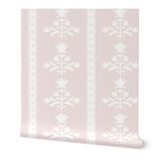Tulip Indienne Damask Stripe Petal Pink and White