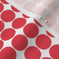 dots bold coral and white
