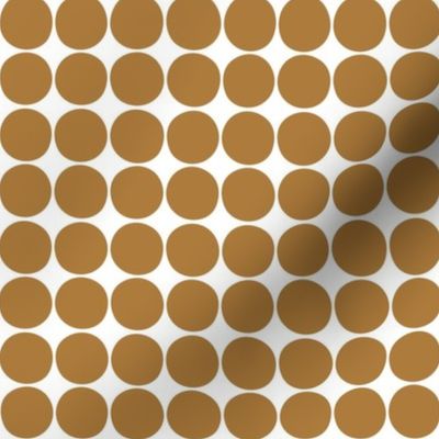dots caramel brown and white