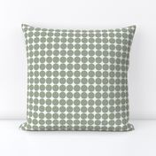 dots sage green and white