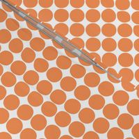 dots tangerine orange and white