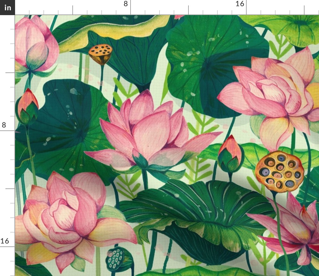 Lotus Blossoms-v2 (24"x40" repeat)