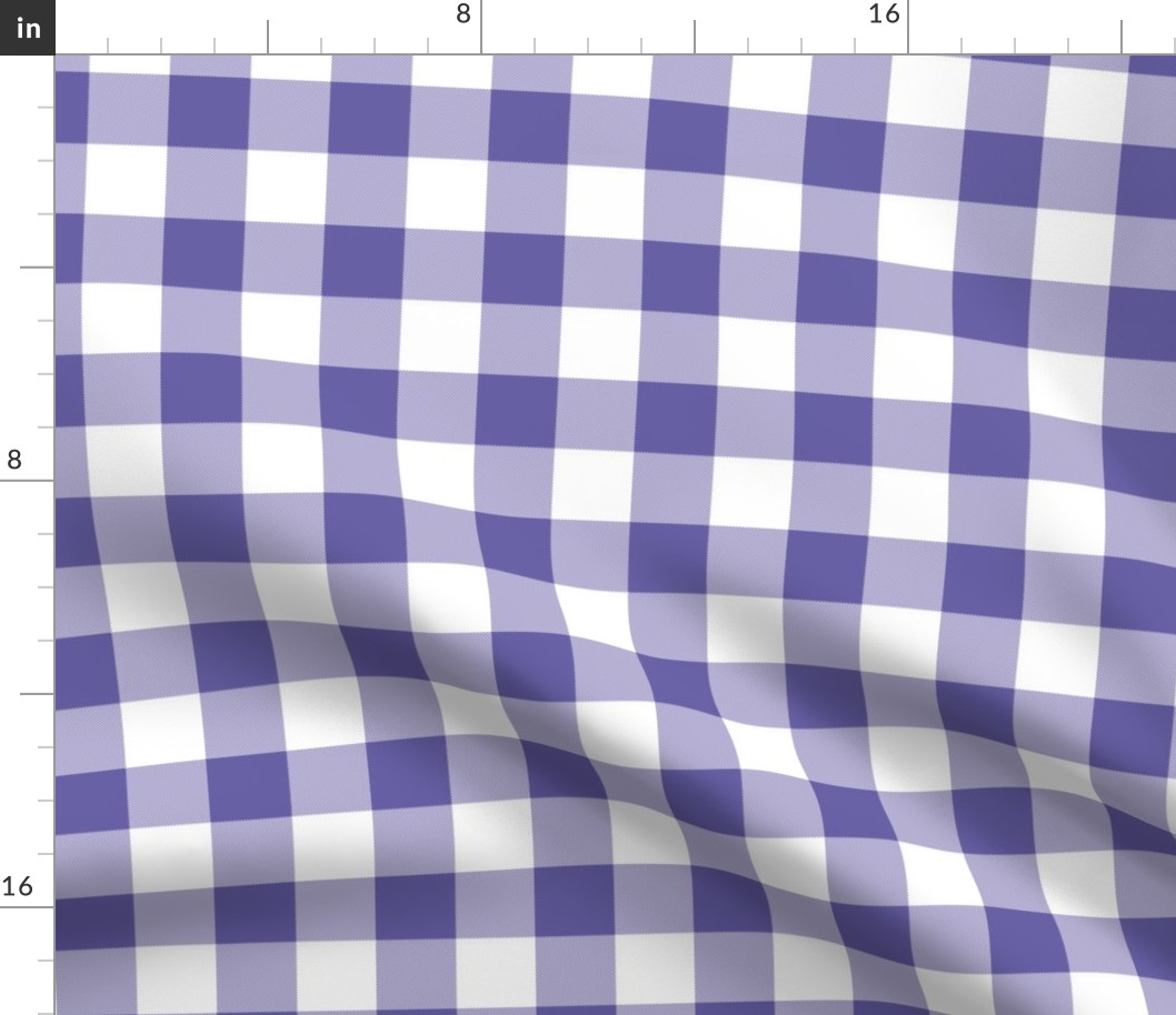 1.25” very peri gingham-Easter purple plaid