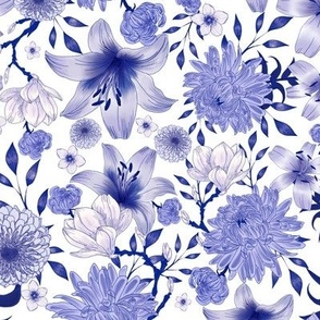 Lilac purple floral pattern