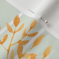 24” Maddi Floral on Honeydew Stripe - Pretty Watercolor Flowers Lavender Gold Blush, 24” repeat GL-MF2