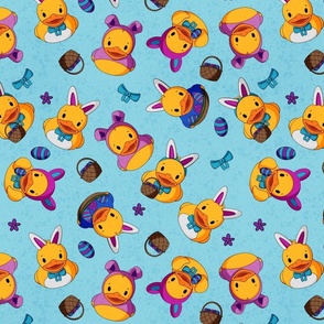 Easter Rubber Ducks Scatter - Blue